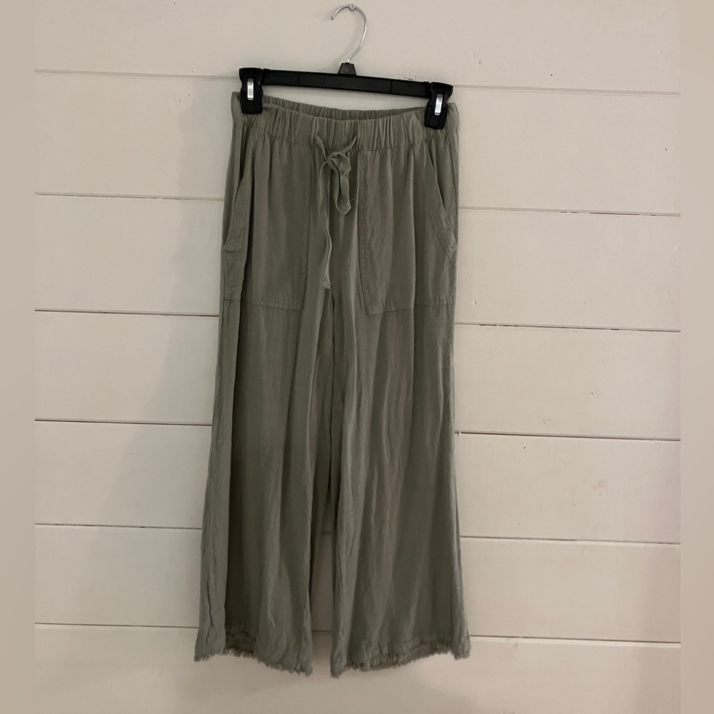 Thread and supply crop wide leg pants